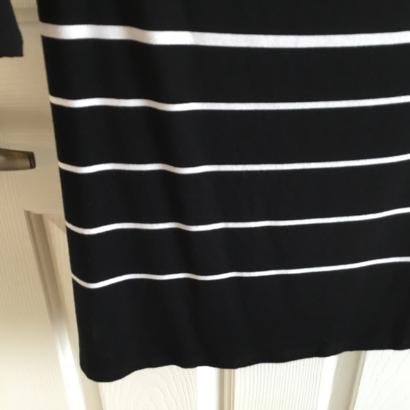 WHBM black and white stripe tunic top with cowl neck - Picture 5 of 7